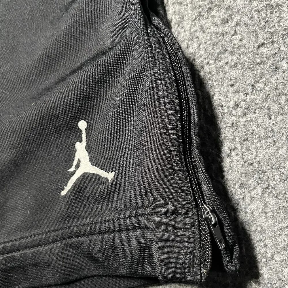 Jordan Pants Men’s Large Black Flight Basketball Warm-Up Track Ankle Zip